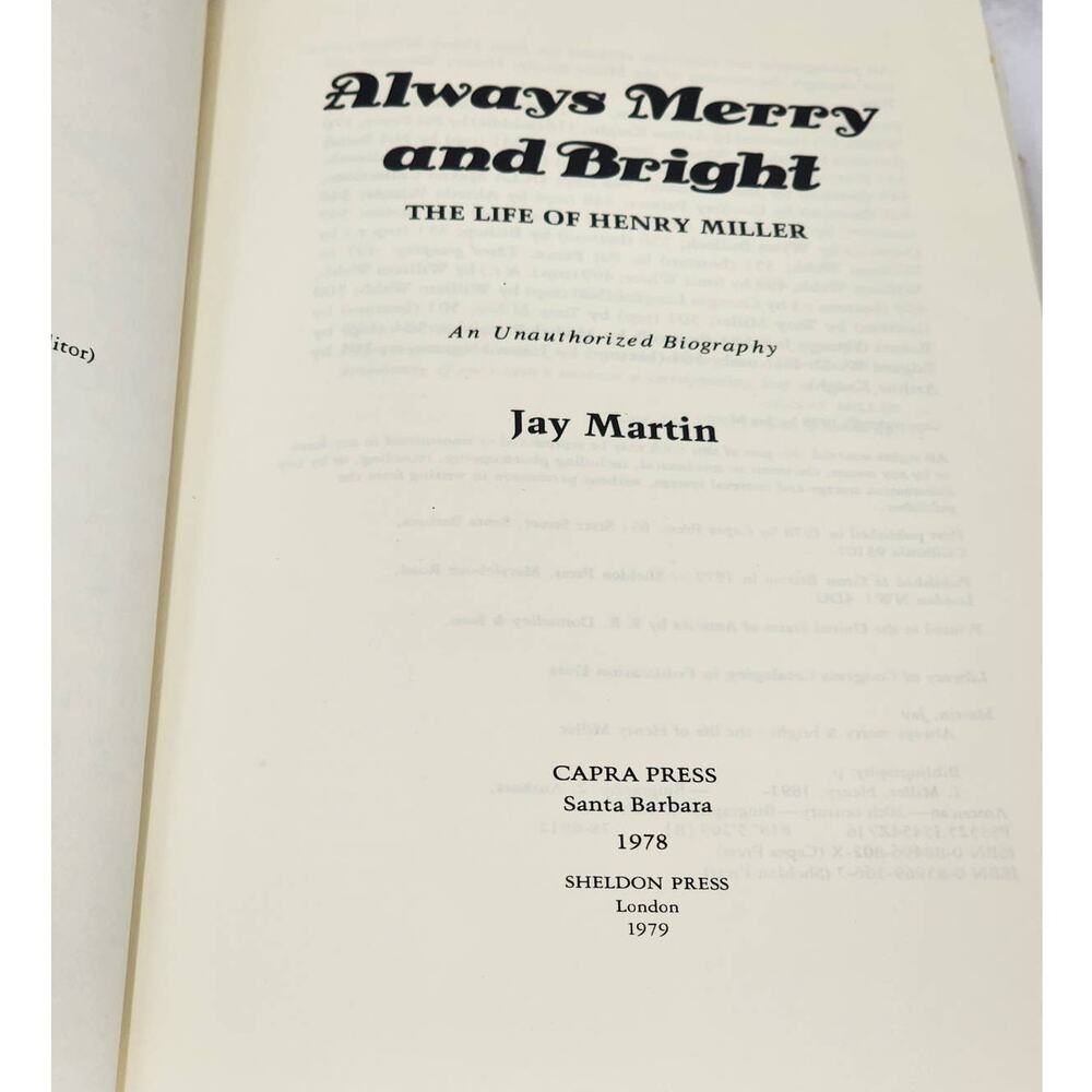 Always Merry and Bright Life of Henry Miller By Jay Martin Biography Vintage - Picture 9 of 12